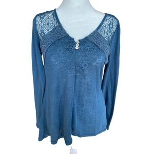No Boundaries blue long sleeve top M
